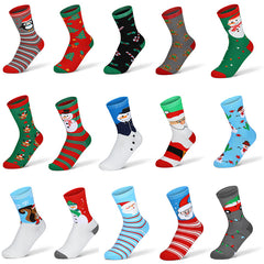 Christmas Tube  Women's Snowflake Christmas Tree Cotton Socks