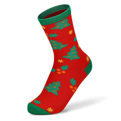 Christmas Tube  Women's Snowflake Christmas Tree Cotton Socks
