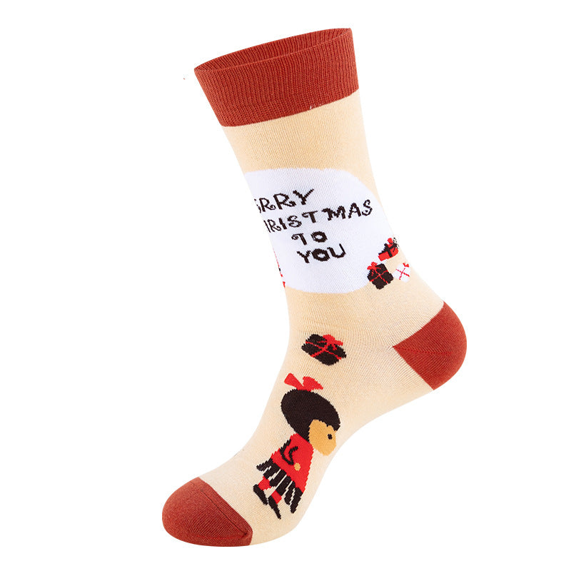 New Creative Christmas Snowman Cartoon Socks