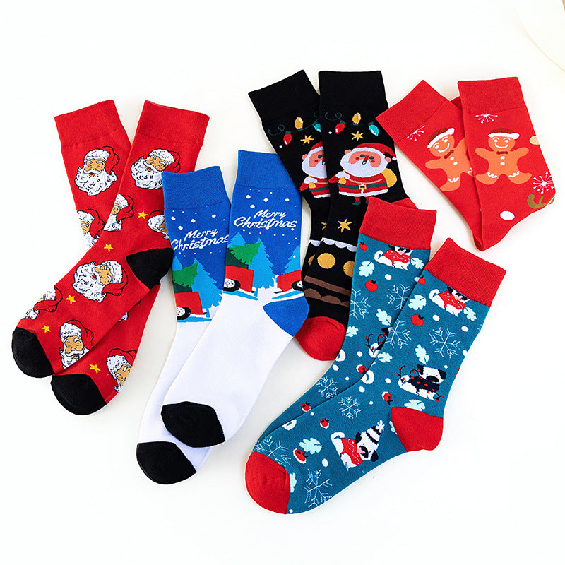 New Creative Christmas Snowman Cartoon Socks