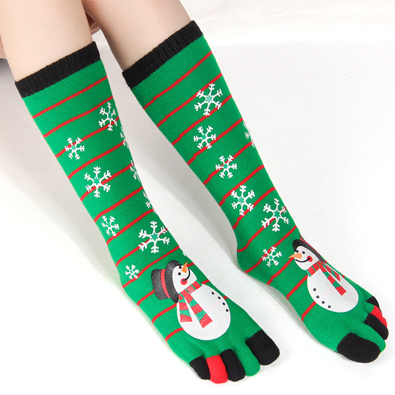 Christmas Five Finger Socks