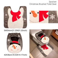 Merry Christmas Bathroom Curtain Santa Claus Toilet Seat Christmas Decorations