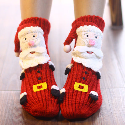 Warm Socks Women's Thick Line  Christmas Socks