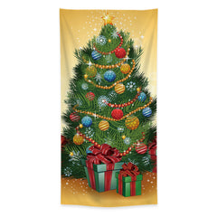 Christmas Forest Background Fabric Door Shelter Door Hanging New Year Party Decoration