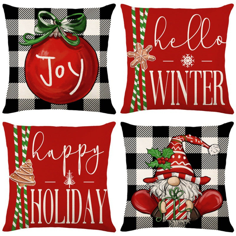 Home Christmas Decorative Printed Pillowcase