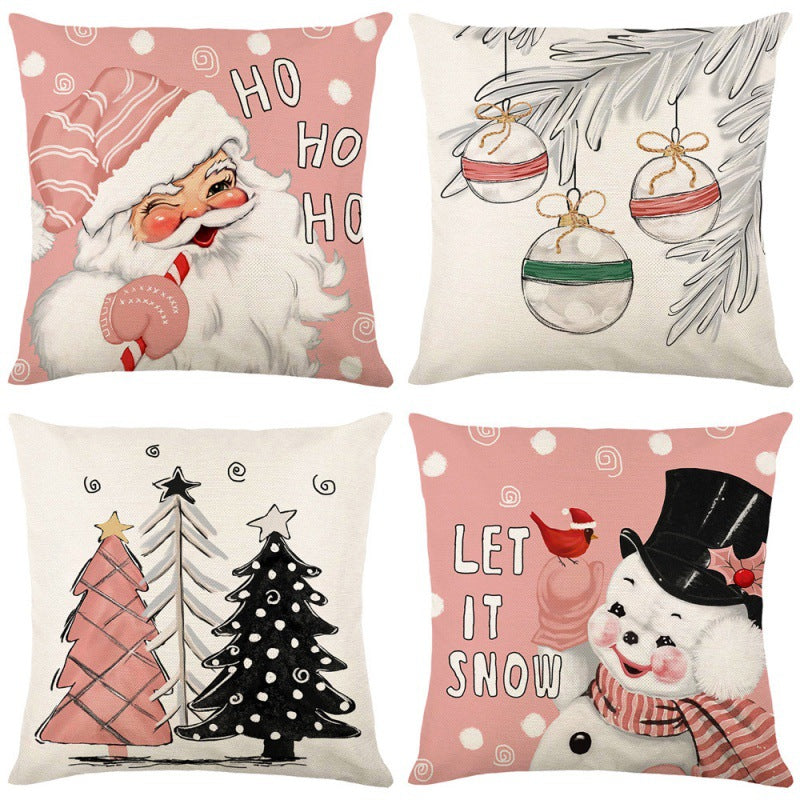 Home Christmas Decorative Printed Pillowcase