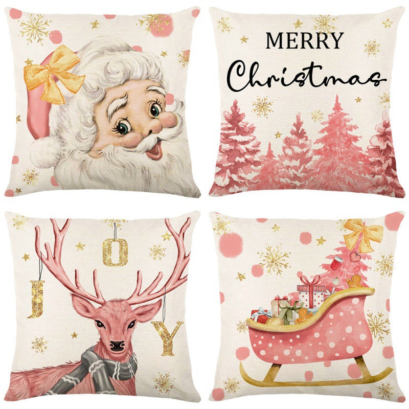 Home Christmas Decorative Printed Pillowcase