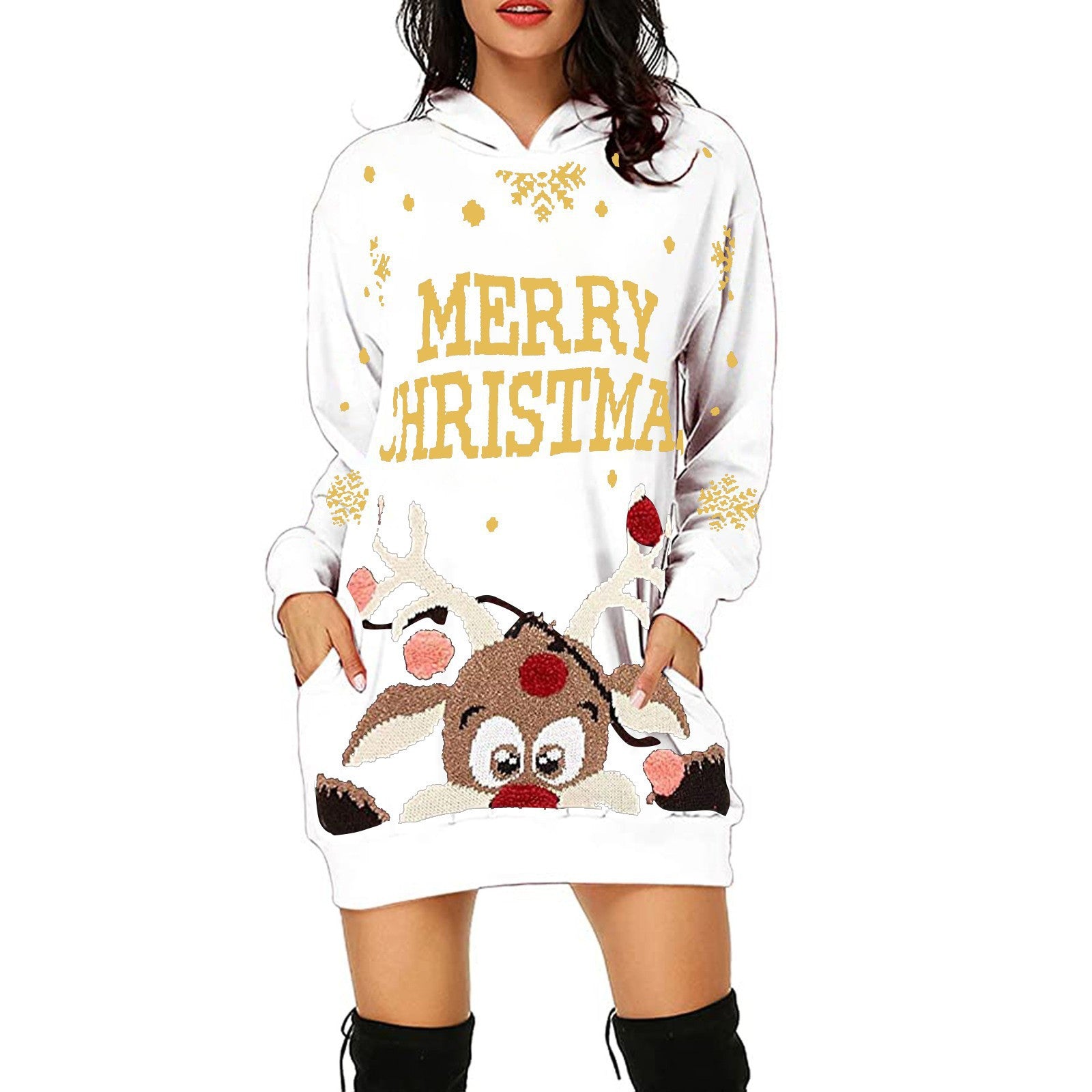 Women's Christmas Hoodie Dress