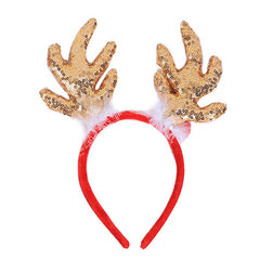 Christmas Large Antler Sequin Ornament Headband