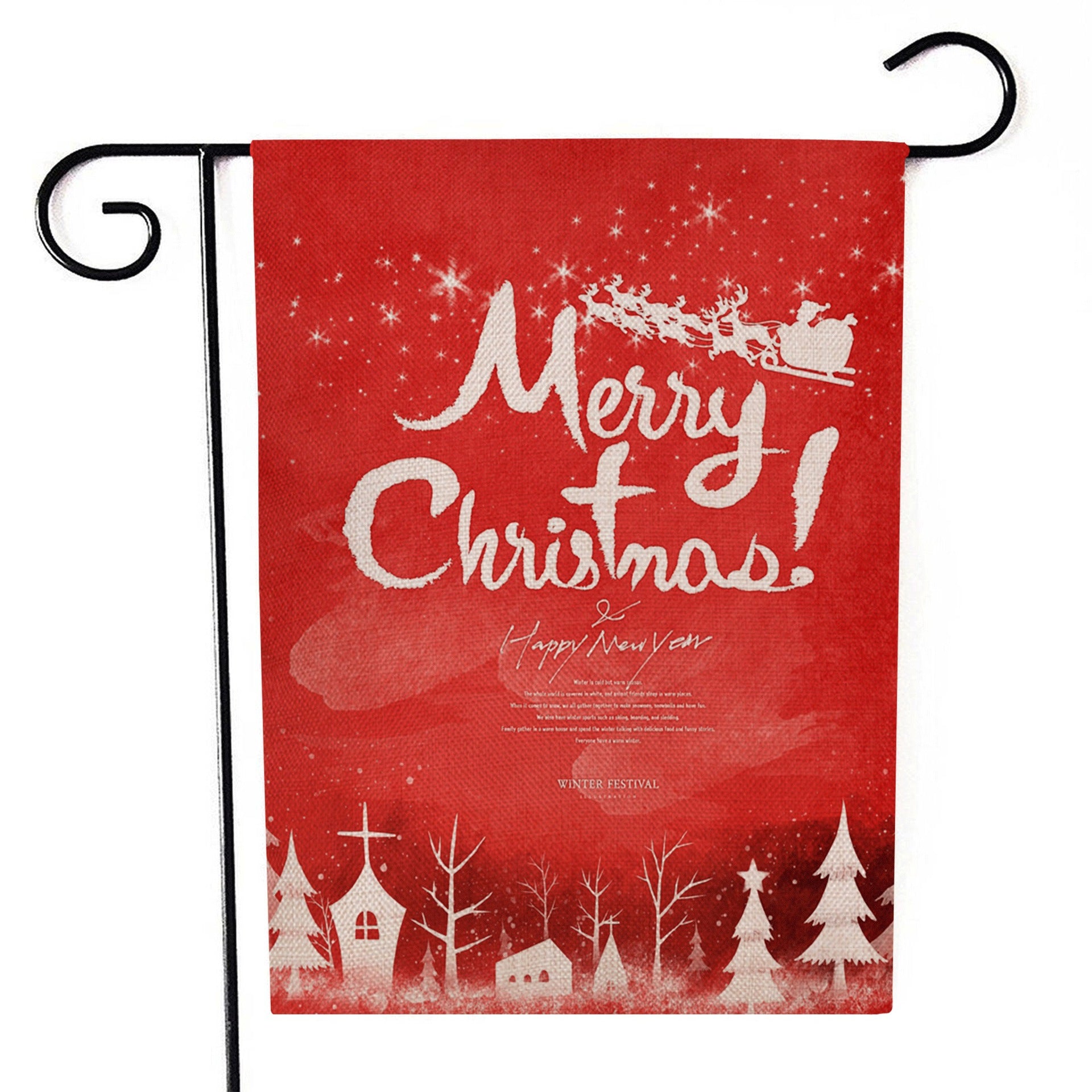 Santa Claus Garden Flag Christmas Decorations