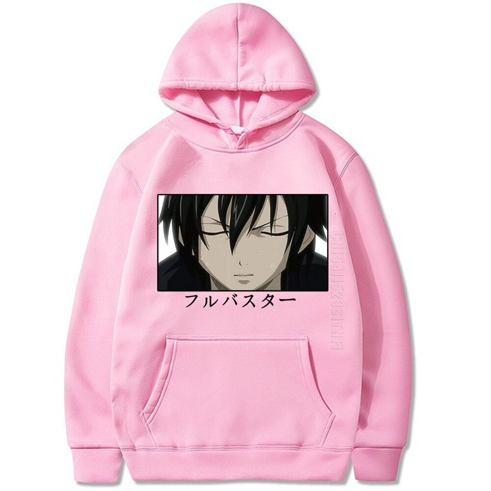 Fairy Tail Gray·Fullbuster Print Anime Hoodies Men Oversized Hoody Women Warm Pullover Daily Casual Sweatshirt Hoodies